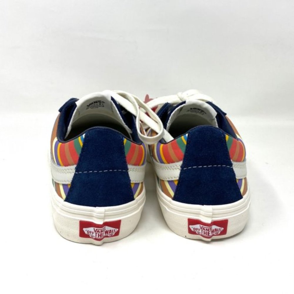 💖MEGA SALE💖VANS Shoes Women's VN0A4UWI1B3 Sk8-Low Reissue Retro Stripes Blue - Picture 4 of 10